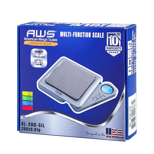 American Weigh Scales 200g x 0.01g Digital Pocket Gram Scale-Blade Series | - Image 7