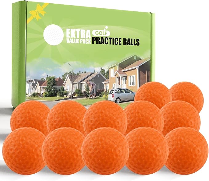 FINGER TEN Golf Practice Balls More Weight Real Ball Travel Value 12/24 Pack by FINGERTENSport