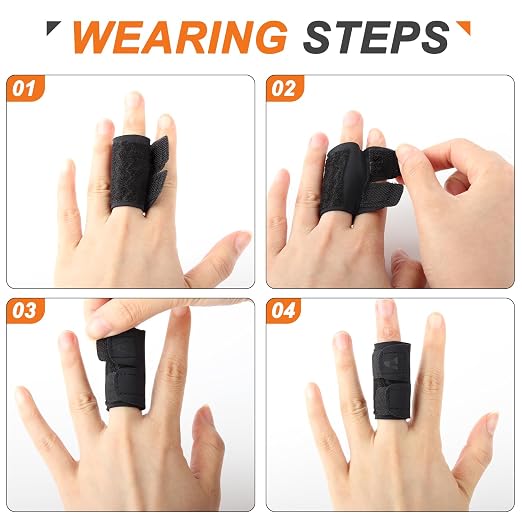 2PCS Finger Splints – Adjustable Neoprene Finger Straps/Wraps - Image 3