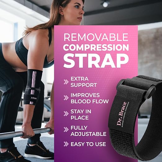 DR. BRACE® Elite Elbow Brace Support, Breathable Elbow Compression Sleeve - Image 3