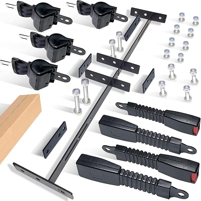 Retractable Golf Cart Seat Belt Bracket Kit - Image 2