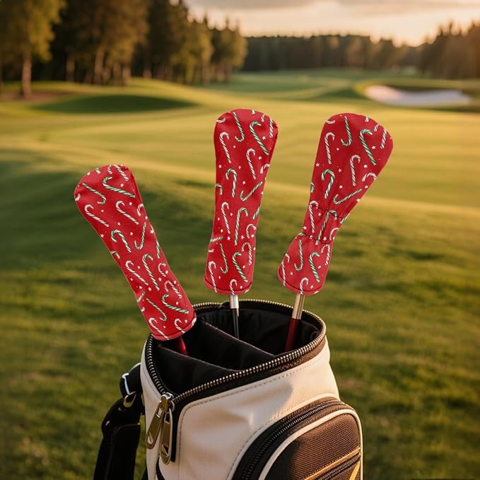 Golf Club Head Covers for Club Protective, Waterproof PU Leather Driver Fairway - Image 3