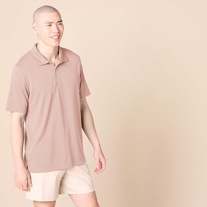 Amazon Essentials Mens Golf Polo Shirt, Moisture-Wicking Quick Dry, Short Sleeve - Image 2