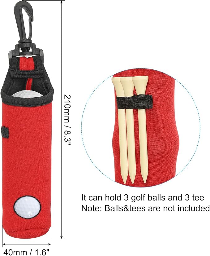 PATIKIL Golf Ball Carry Bag, Golf Tee Holder Pouch Portable Neoprene Golf Ball - Image 2