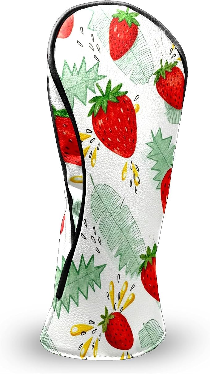 Premium Leather Golf Club Headcovers, Mango Pattern Fits Driver Hybrid Fairway - Image 7