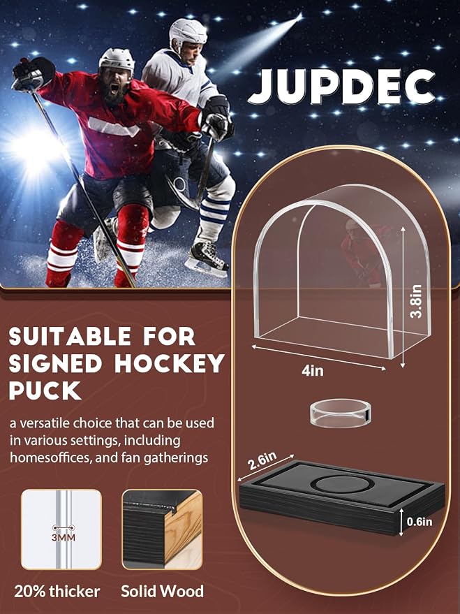 Hockey Puck Display case Acrylic Black - Image 4