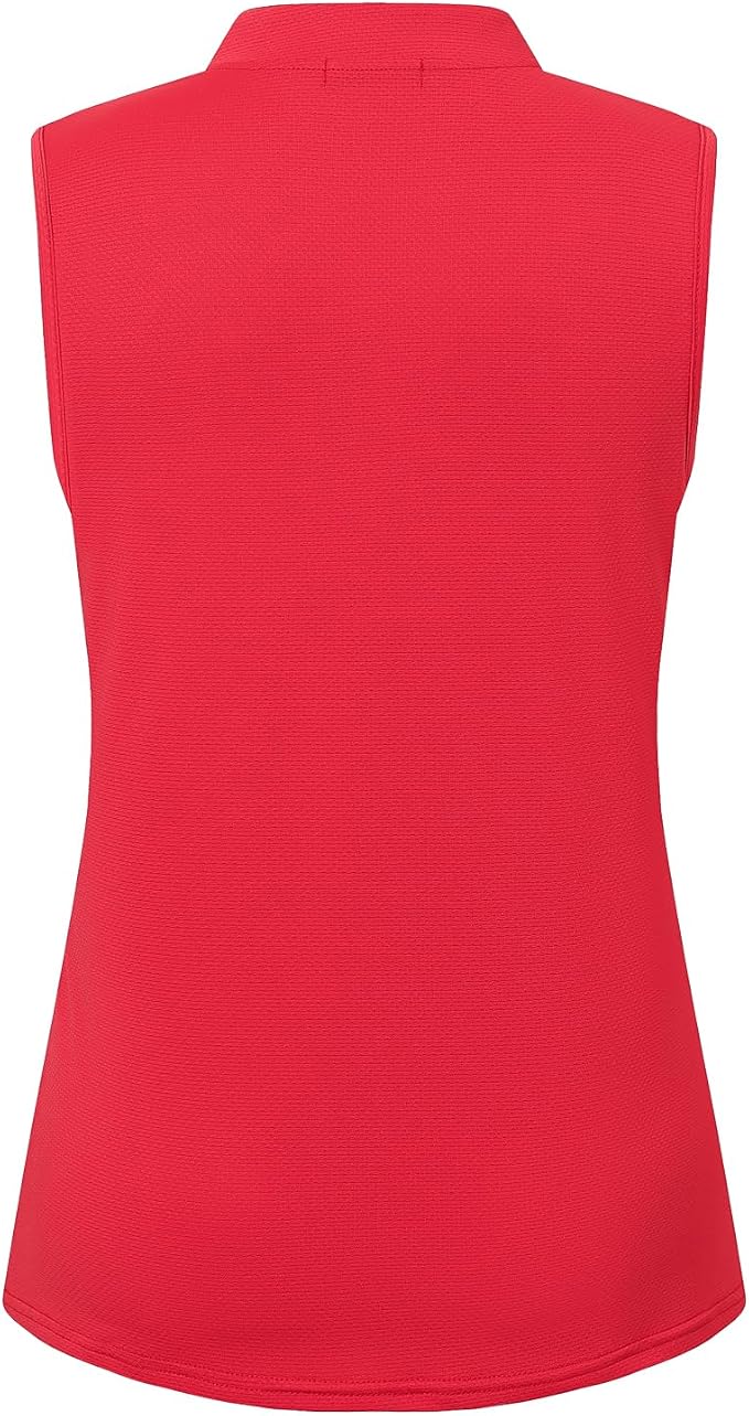 Womens Sleeveless Golf Polo Shirts Lightweight Tennis Sport Tops - Image 2