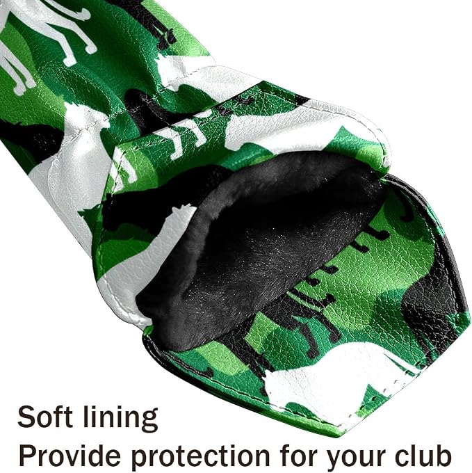 3 Pack PU Leather Golf Club Head Covers - Image 6
