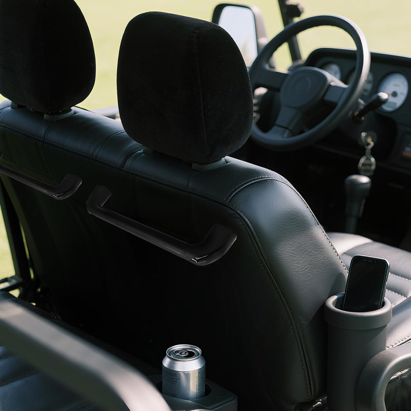 2 Pack Universal Golf Cart Grab Handle Compatible with Club Car, EZGO, Yamaha, XSeries with Versa Triple Track Tops Only