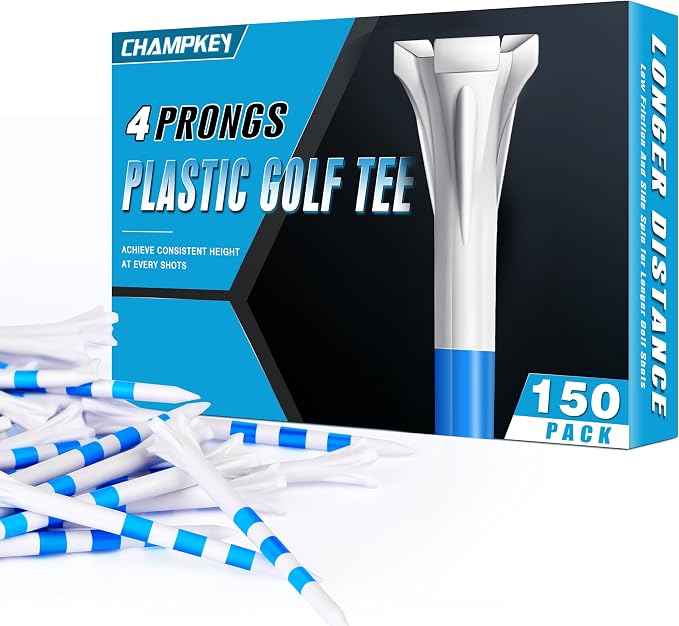 CHAMPKEY PRO 4-Prong Plastic Golf Tees 150 Pack by ++Champkey