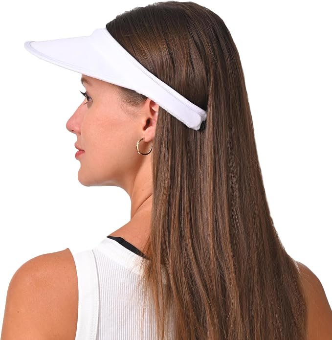 2 Pack Sun Visor Hats Women Men Clip On Wide Brim Visors Hat Outdoor Sports - Image 4