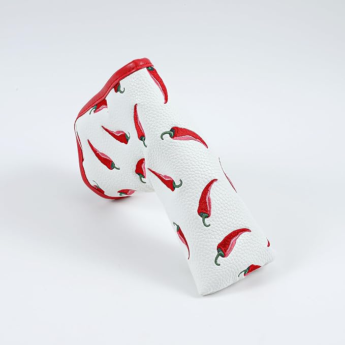 Golf Club Headcover, Premium Leather Embroidery Mallet Putter Cover Blade Head - Image 6