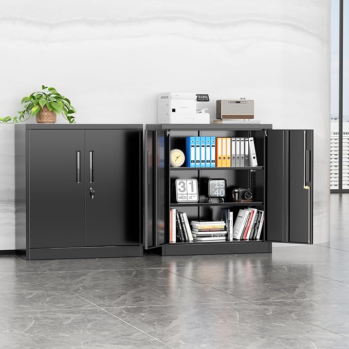 Incbruce 36” Metal Storage Cabinet, Locking Steel Storage Cabinet - Image 2