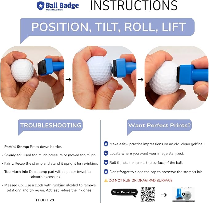 Ball Badge - Golf Ball Stamp, Golf Ball Marker, Reusable Golf Ball Marking Tool - Image 5