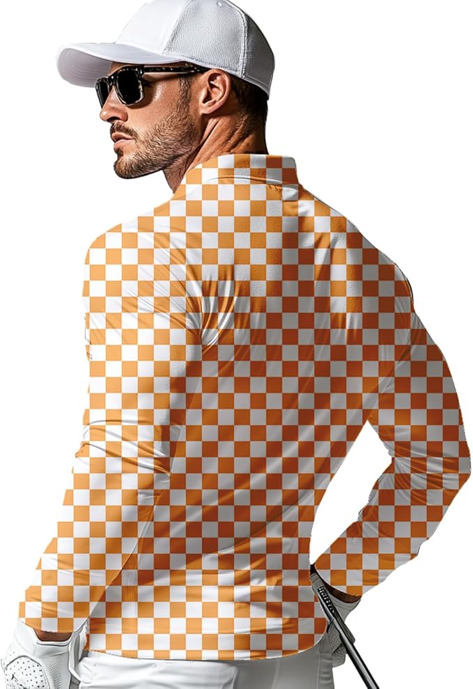 Men's Long Sleeve Golf Shirt Quick Dry 3 Button Work Fishing Outdoor Casual - Image 2