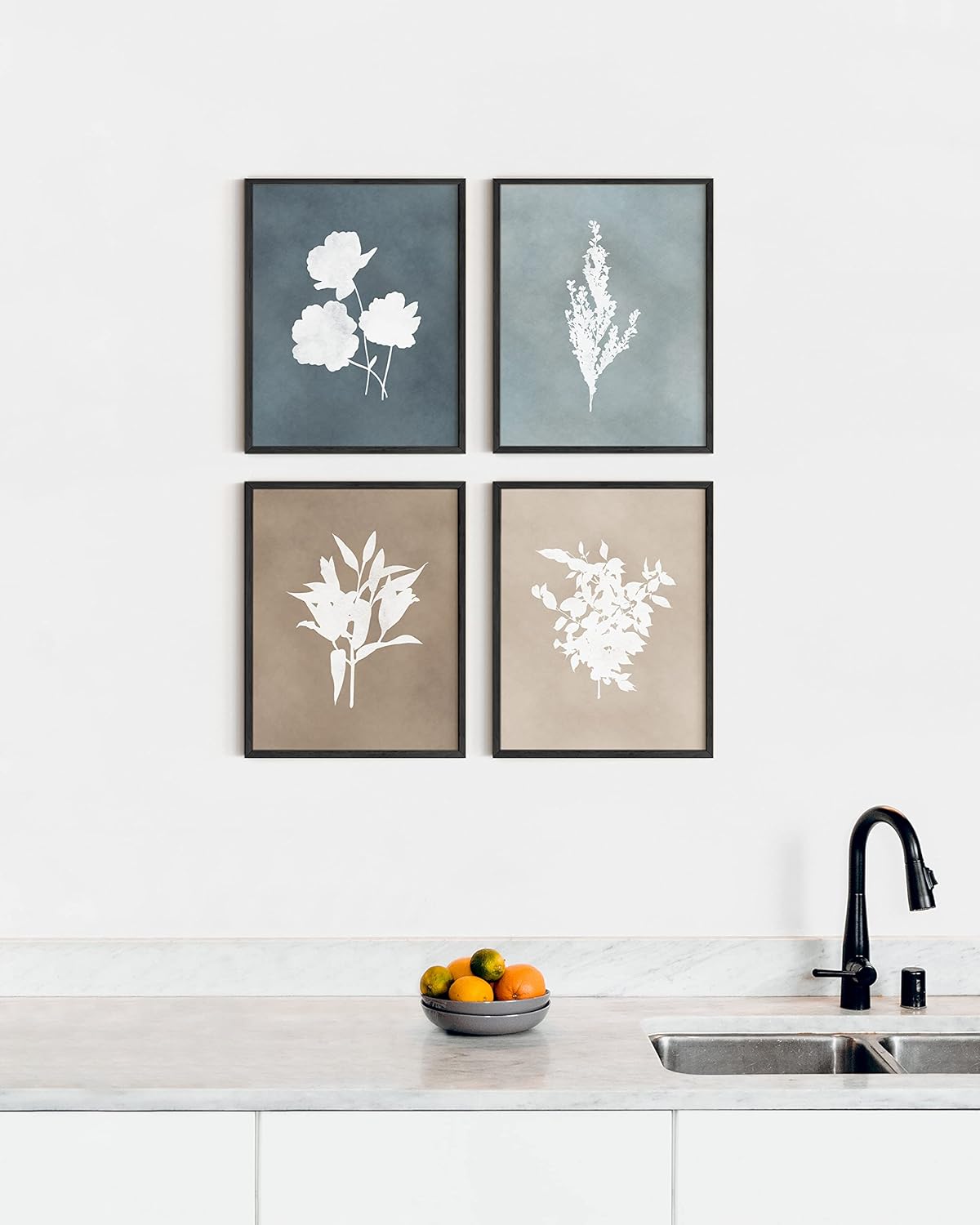 HAUS AND HUES Floral Wall Art - Set of 4 Plant Posters for Wall Vintage Botanical Prints, Flower Pictures for Room Aesthetic Vintage Art Prints Flower Wall Art (16x20, Unframed)