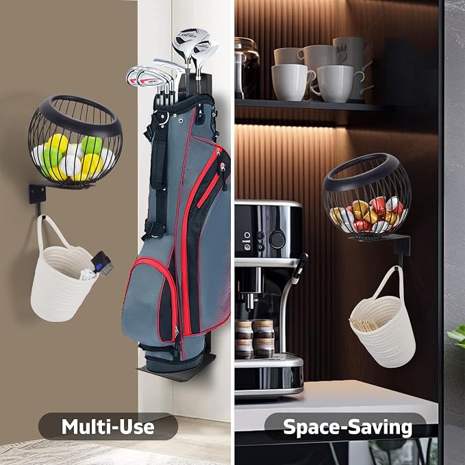 360° Swivel Wall Mount Golf Ball Storage Rack - Image 7