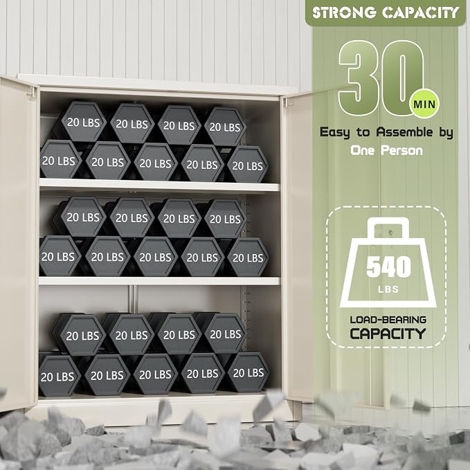 SUNCROWN Metal Storage Cabinets, 36”Locking Cabinet - Image 4