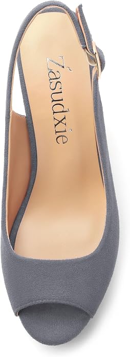 Womens Wedge Platform Sandals Peep Open Toe Slingback Buckle High Heel Dress - Image 3