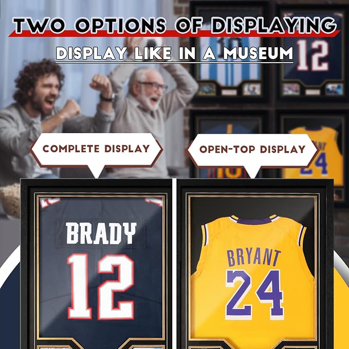 JupDec Jersey Frame Display Case, Large Clear Acrylic Shadow Box - Image 3