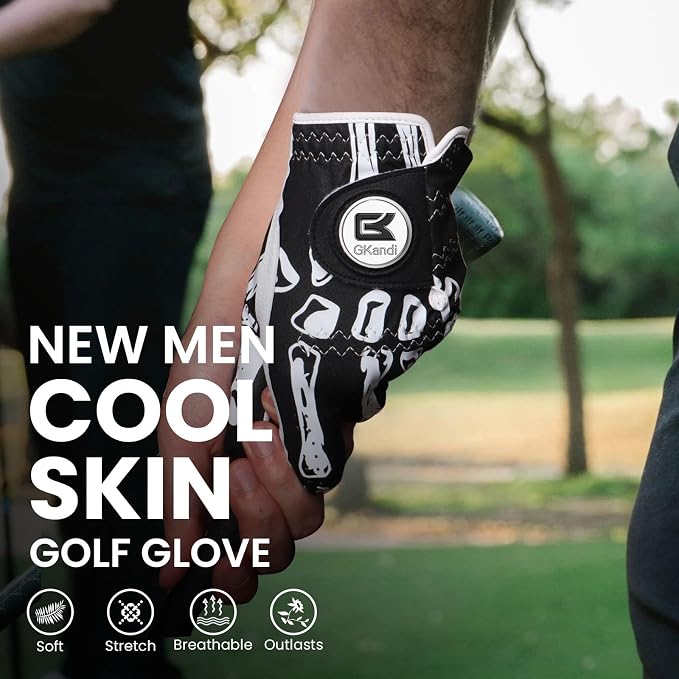 Golf Gloves Men Right Handed Golfer Left Hand Leather Stylish Value 2 Pack - Image 7