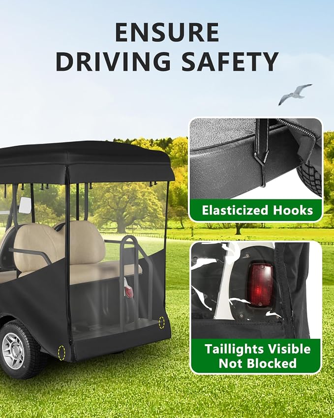 Golf Cart Enclosure 4 Passenger Extended Roof 88 inch - Image 3
