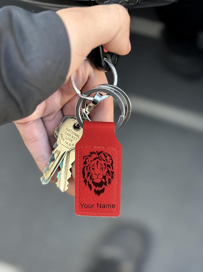 LaserGram Rectangle Keychain, Coat of Arms Germany, Personalized Engraving - Image 7