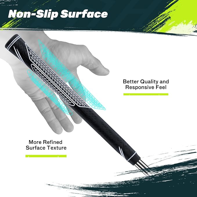 SAPLIZE High-performance Rubber Golf Grips 13 Pack, High Shock Absorption - Image 3