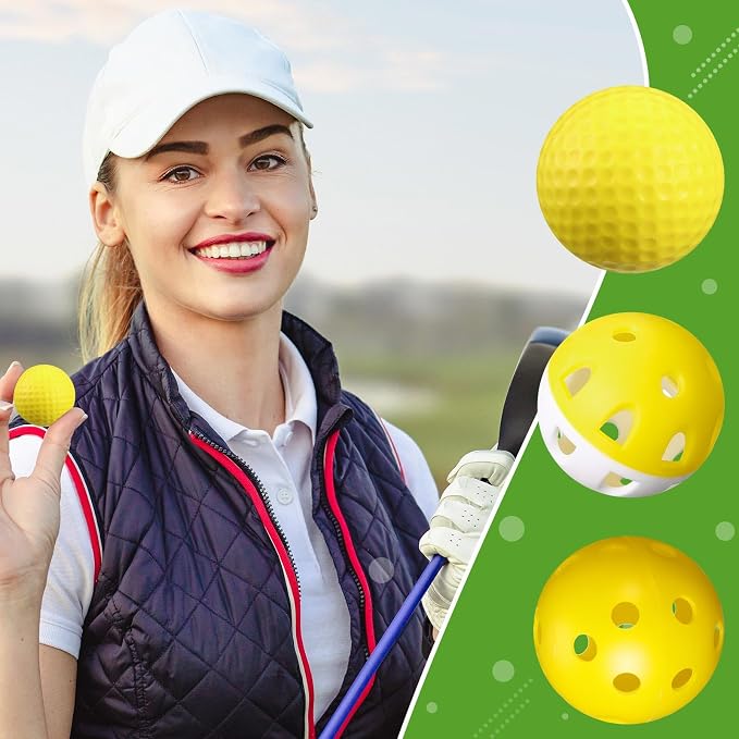 30 Pack Practice Golf Balls 42mm Rubber EVA Plastic Golf Training Ball High - Image 5