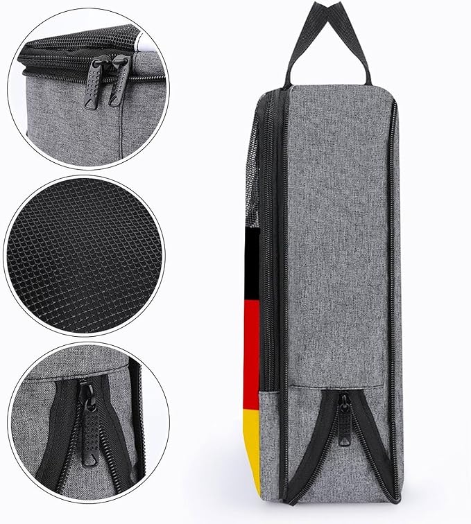 Reusable Portable Shoe Bag Germany Flag Lightweight Shoe Organizer - Image 5