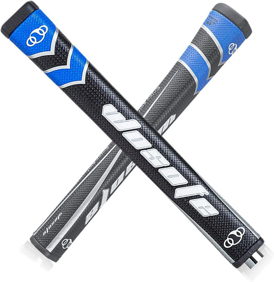 Golf Putter Grips Midsize for Men 45g 2.0 Fit Most Iron Club Pistol Shape Lightweight Tacky Surface Delicate Pattern Soft Polyurethane Material Comfortable Feel 6 Colors for Choose