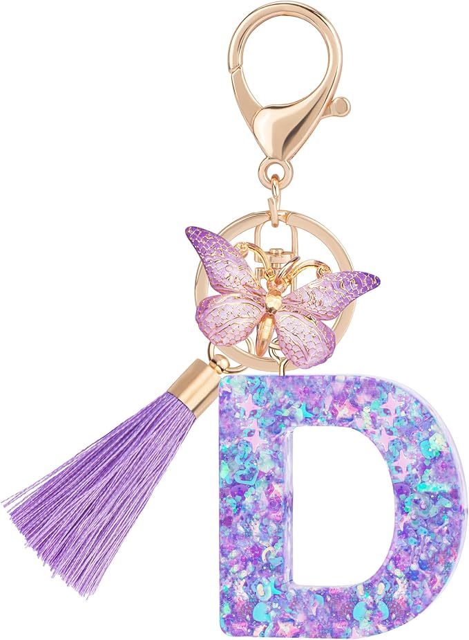 Suweibuke Colourful Cute Initial Letter Keychains by Suweibuke