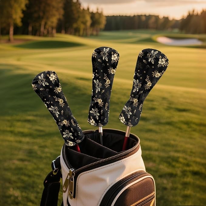 Golf Club Head Covers for Club Protective, Waterproof PU Leather Driver Fairway - Image 3