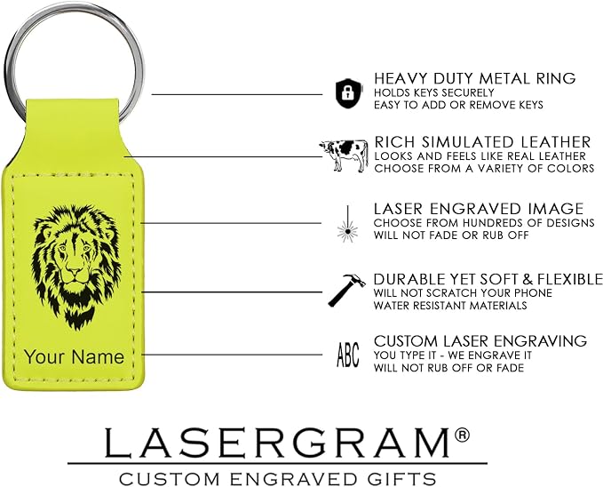 LaserGram Rectangle Keychain, Disc Golf, Personalized Engraving Included - Image 4