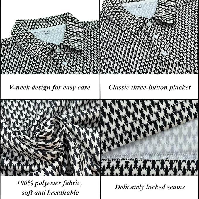 Men's Long Sleeve Golf Shirt Quick Dry 3 Button Work Fishing Outdoor Casual - Image 5