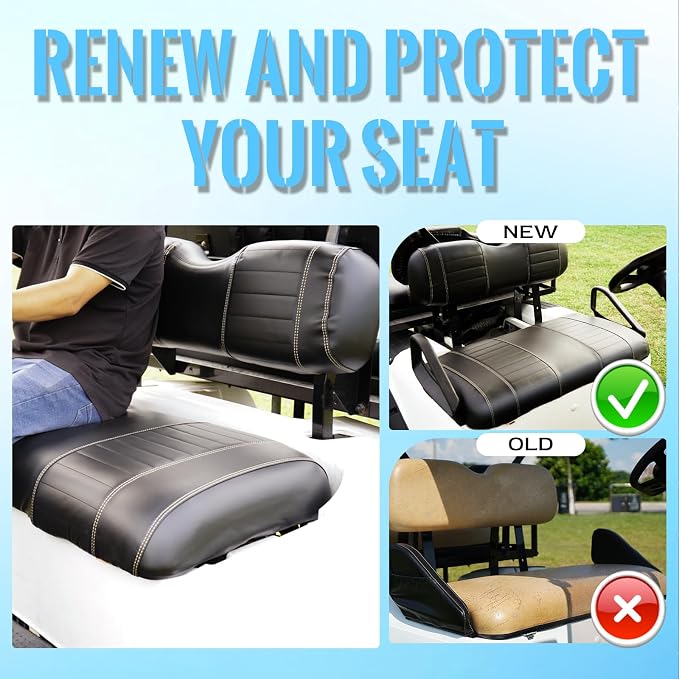 Golf Cart Seat Covers fits Club Car Precedent/DS/EZGO RXV/TXT/Yamaha Front Rear - Image 7
