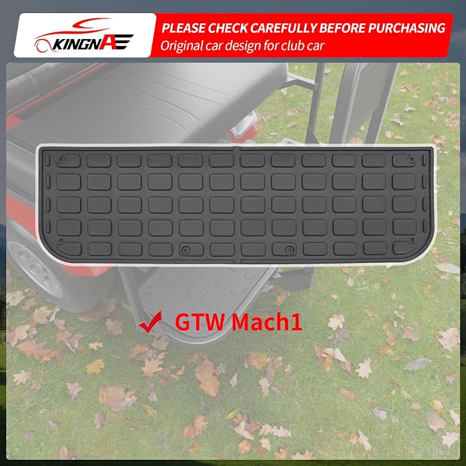 Floor Mats Compatible with GTW Mach1 Golf Cart TPE All Weather Rear Foot - Image 5