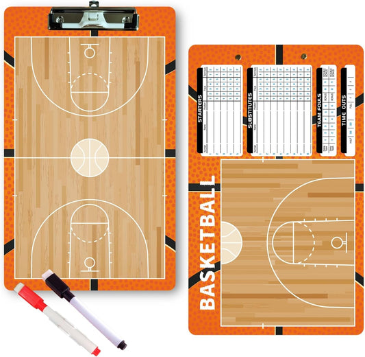 Basketball Clipboard Dry Erase for Coach,Basketball Coaches Clipboard,Clipboard for Coaches,Dry Erase Double-Sided Basketball Clipboard for Coaching