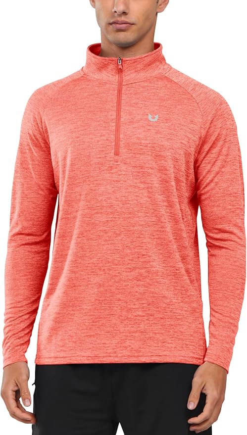 NORTHYARD Quarter Zip Pullover Men Running Shirt Long Sleeve Moisture Wicking - Image 2