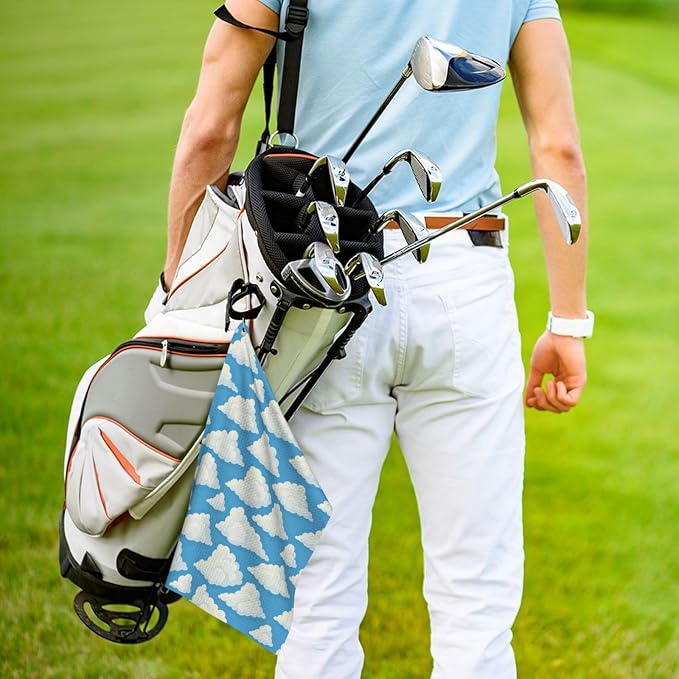 Cloud Golf Towel Waffle Microfiber - Image 5