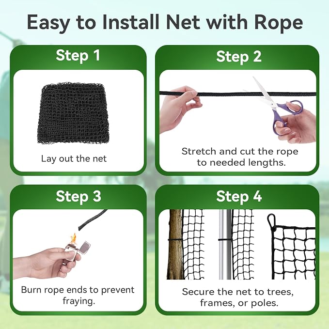 Golf Nets Practice，Sports Nets for Backyard Driving Real Golf Balls10ft to 60ft - Image 7