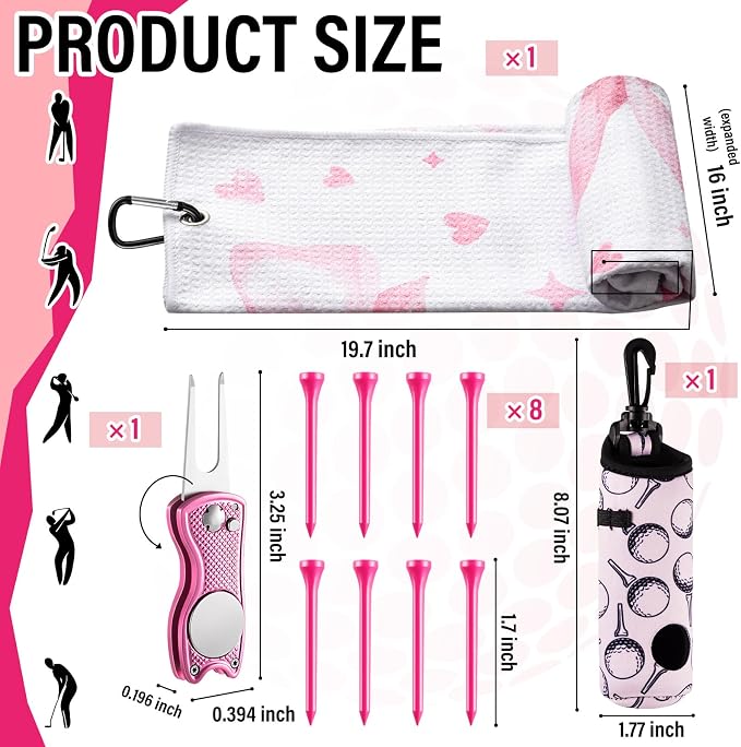 Liliful 12 Pcs Golf Accessories Kit, Include Golf Ball Bag - Image 2