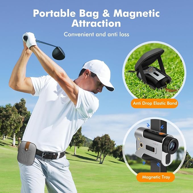 LAZYCAT Golf Rangefinder with Slope, 1200 Yards Laser Range Finder Golfing - Image 8