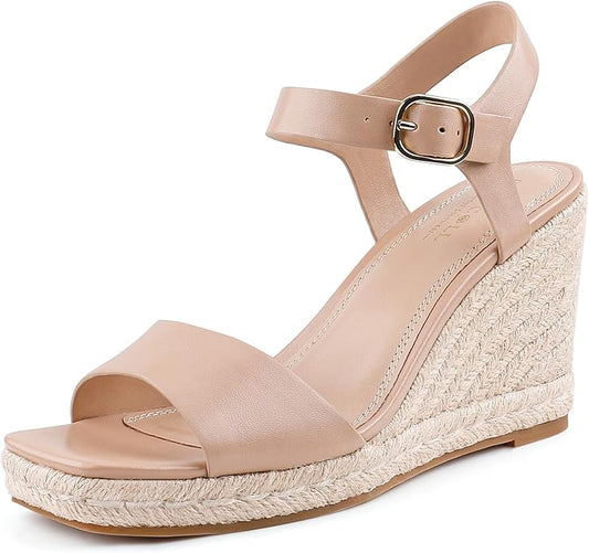 BCTEX COLL Women's Platform Wedge Espadrilles Sandals Comfortable Open Toe by BCTEXCOll