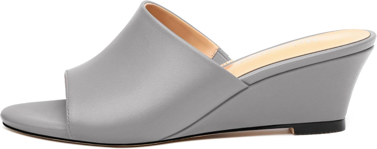 Wedge Sandals for Women Open Toe Wedge Heels Womens Matte High Heel Sandal - Image 2