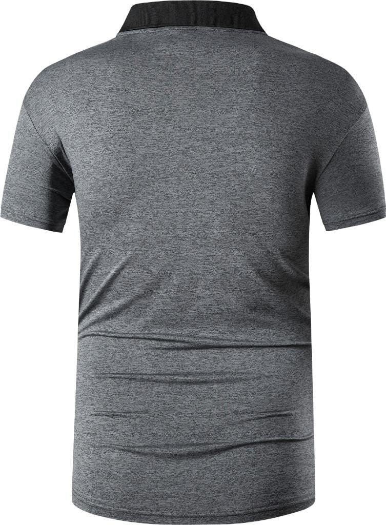 jeansian Men's Sport Outdoor Quick Dry Fit Short Sleeves Polo Tee Shirt Tshirt T-Shirt Tops Golf Tennis Bowling LSL195
