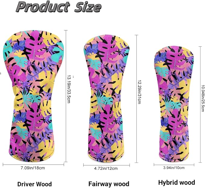 Golf Club Head Covers for Club Protective, Waterproof PU Leather Driver Fairway - Image 7