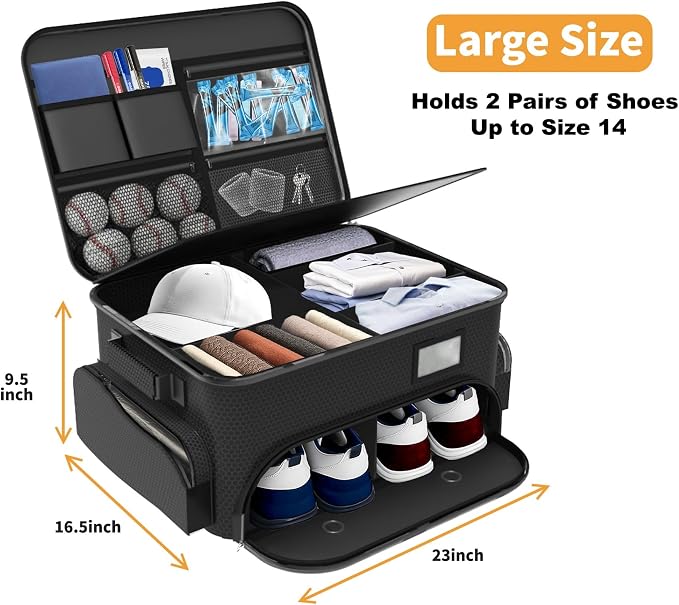 WALMANN Golf Trunk Organizer – Large 2-Layer Storage Bag - Image 2