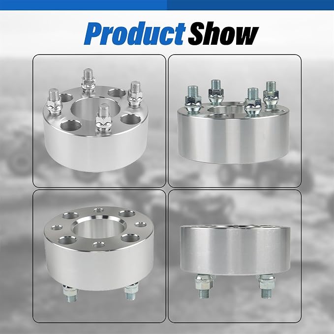 WFLNHB 2pcs Golf Cart Wheel Spacers 2 inch 4x101.6mm Hub Bore: 62mm Thread - Image 3
