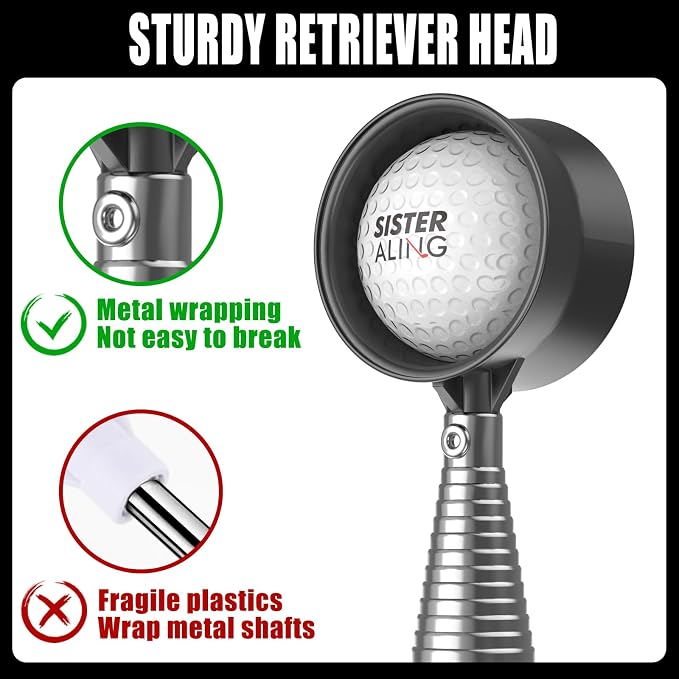 9ft/12ft Water Telescopic Golf Ball Retriever，Classic and Durable Stainless - Image 3